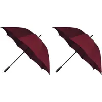 Falcone 2x Stormparaplu bordeaux rood 130 cm - Paraplu's