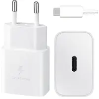 Samsung USB C snellader | (1x USB C, 15W, Inclusief USB C kabel, Wit)