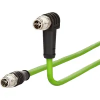 METZ CONNECT verbindingskabel M12, type ST-M12 ST, 8-polig, X-codering, rechte hoek, 2 meter