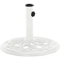 vidaXL Parasolvoet 44x44x31 cm gietijzer wit