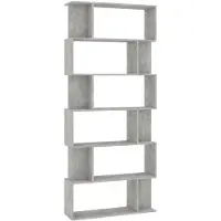 vidaXL Boekenkast / kamerscherm 80x24x192 cm bewerkt hout betongrijs
