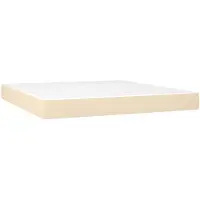 vidaXL Pocketveringmatras medium 160x200x20 cm stof crèmekleurig