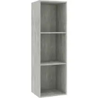 vidaXL Boekenkast/tv-meubel 36x30x114 cm bewerkt hout betongrijs