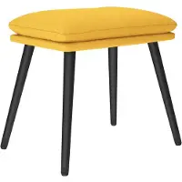 vidaXL Voetenbank 45x29,5x35 cm stof mosterdgeel