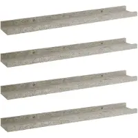 vidaXL Wandschappen 4 st 60x9x3 cm betongrijs