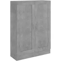 vidaXL Boekenkast 82,5x30,5x115 cm bewerlt hout betongrijs