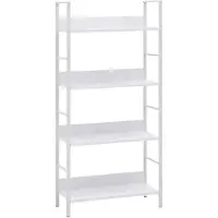 vidaXL Boekenkast met 4 schappen 60x27,6x124,5 cm bewerkt hout wit