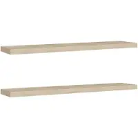 vidaXL Wandschappen zwevend 2 st 120x23,5x3,8 cm MDF eikenkleurig