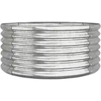 vidaXL Plantenbak 80x80x36 cm gegalvaniseerd staal zilverkleurig