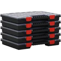 vidaXL Assortimentskasten, 5 stuks, 40x30x5 cm, polypropyleen