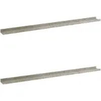 vidaXL Wandschappen 2 st 115x9x3 cm betongrijs
