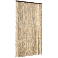 vidaXL Vliegengordijn 118x220 cm chenille beige