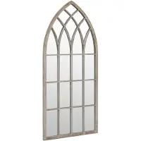vidaXL Tuinspiegel 70x30 cm ijzer zandkleurig