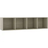 vidaXL Boekenkast/tv-meubel 143x30x36 cm sonoma eikenkleurig