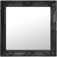 vidaXL Wandspiegel Barokstijl 60x60 cm zwart