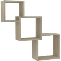 vidaXL Wandschappen kubus 68x15x68 cm spaanplaat sonoma eikenkleurig