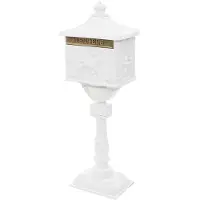vidaXL Staande brievenbus vintage stijl roestbestendig aluminium wit