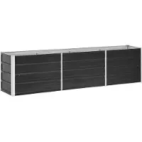 vidaXL Plantenbak verhoogd 240x40x45 cm gegalvaniseerd staal antraciet