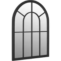 vidaXL Tuinspiegel 60x45 cm ijzer zwart