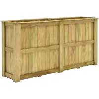 vidaXL Plantenbak verhoogd 196x50x100 cm geïmpregneerd grenenhout