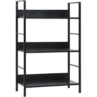 vidaXL Boekenkast met 3 schappen 60x27,6x90,5 cm bewerkt hout zwart