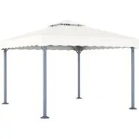 vidaXL Paviljoen, 300 x 300 cm, crème kleur, aluminium