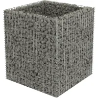 vidaXL Gabion plantenbak verhoogd 90x90x100 cm gegalvaniseerd staal