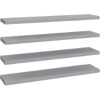 vidaXL Wandschappen zwevend 4 st 120x23,5x3,8 cm MDF grijs