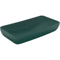 vidaXL Wastafel rechthoekig 71x38 cm keramiek mat donkergroen