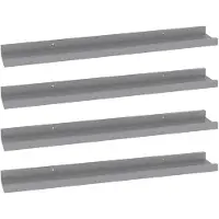 vidaXL Wandschappen 4 st 60x9x3 cm grijs