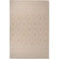 vidaXL Buitenkleed, plat geweven, 160x230 cm, bruin, gestreept