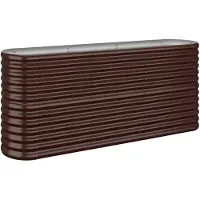 vidaXL Plantenbak 152x40x68 cm gegalvaniseerd staal bruin