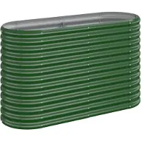 vidaXL Plantenbak 114x40x68 cm gegalvaniseerd staal groen