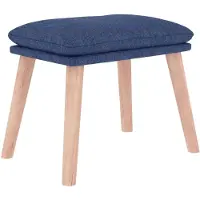vidaXL Voetenbank 45x29,5x35 cm stof blauw