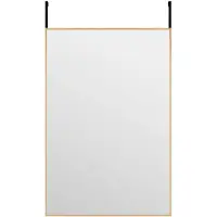 vidaXL Deurspiegel 40x60 cm glas en aluminium goudkleurig