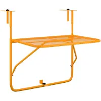 vidaXL Balkontafel 60x40 cm staal geel