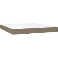vidaXL Pocketveringmatras medium 180x200x20 cm stof taupe