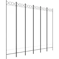 vidaXL Kamerscherm met 6 panelen 240x200 cm stof wit