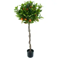 Erutan avon Orange tree in pot orange 120 cm kunstbloem