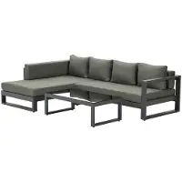 Garden Impressions Esmee loungeset rechts carbon black mystic grey