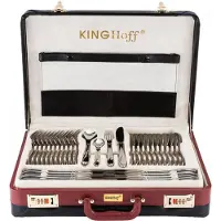 KINGHOFF 3520 - luxe bestekset koffer - 72 delig - 12 persoons - Modern bestek