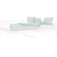 vidaXL Slaapbank massief grenenhout wit 90x200 cm