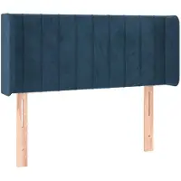 vidaXL Hoofdbord met randen 83x16x78/88 cm fluweel donkerblauw
