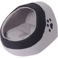 vidaXL Kattenmand L grijs en zwart