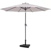 Vonroc Parasol Recanati Ø300cm – Premium stokparasol – beige | Incl. parasolvoet