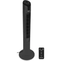 Vonroc Luxe Ventilator - Torenventilator – hoogte 110 cm – Incl. afstandsbediening - 3 snelheden – zwenkfunctie - 15 uurs timer - zwart