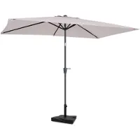 Vonroc Parasol Rapallo 200x300cm – Premium parasol – beige | Incl. Parasolvoet 20 kg.