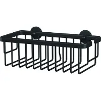 TESA doucherek Aluxx Black matzwart badkamer zelfklevend zonder boren – 92x250x125mm