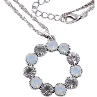 Behave - Ketting met cirkelvormige hanger en steentjes - Elegante modeaccessoire