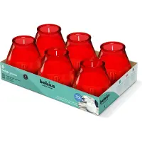 Bolsius - Twilight - Kaars in glas - Patio - Rood - Tray 6 - 70 branduren